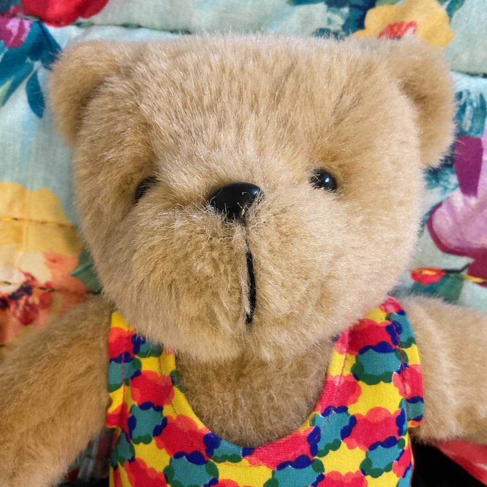 Tender Heart Treasures Plush Teddy Bear Tan Colorful Leotard Black Skirt 12.5" - Picture 7 of 8